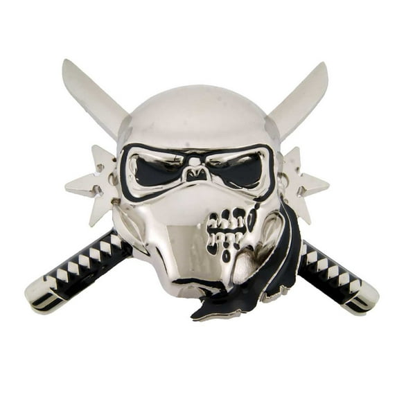 Skull Belt Buckle Gothic Antiqued Tattoo Tribal Halloween Costume Fashion Metal