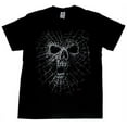 thumbnail image 1 of Skull Black Widow Spider Web Adult Short Sleeve T-shirt-XL, 1 of 4