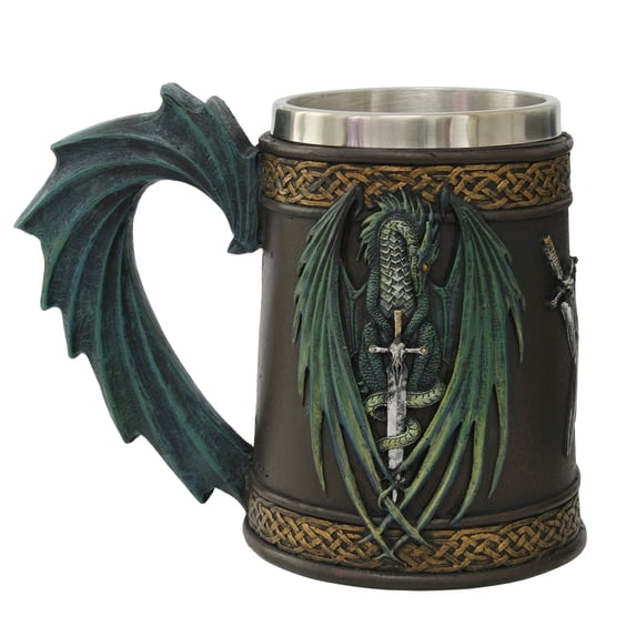 Skull Blade Dragon Tankard Stein artist Ruth Thompson