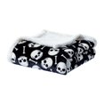 thumbnail image 1 of Skull & Bones Faux Shearling Micro Plush Throw Blanket 50" x 60" Black & White by Plazatex, 1 of 7