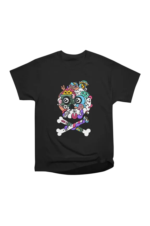 Skull Bones Pop T-Shirt Tee Gift For Him Merch For Her Apparel For Friend