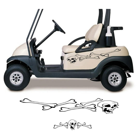Skull Bones Skeleton Golf Cart Accessories Decals