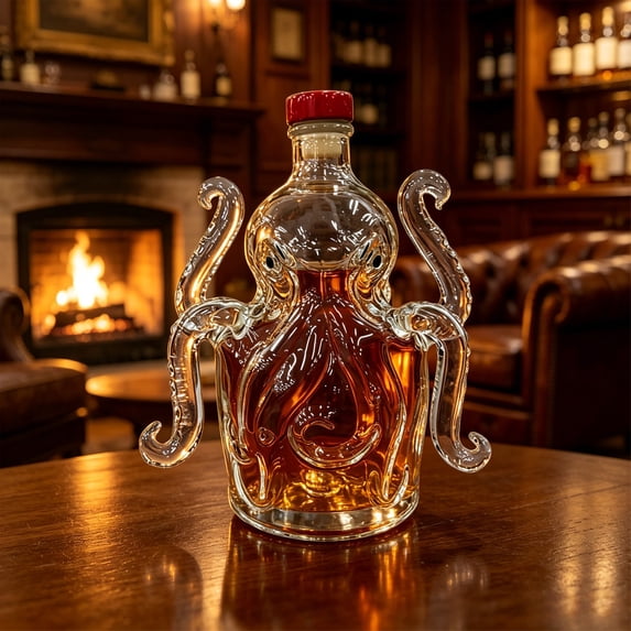Bottle Decanter,Glass Wine Decanter,Whiskey Liquor Decanter,Home Bar Decor,Dining Cabin Decor,Cool Decanter For Men,Decorative Centerpiece,Humorous Gift Decanter,Party Starter Decanter