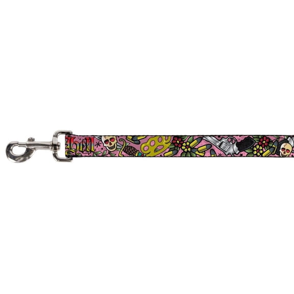 Skull Brass Knuckles Bullets Flowers Collage Fun Animal Pet Dog Cat Leash