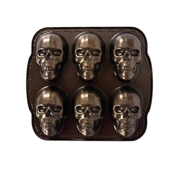 Skull Cake Molds Silicone, Large Size Halloween Skull Baking Molds for Mini Cakes, Handmade Soap, Chocolate, Pudding, Jello, Candy