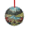 thumbnail image 1 of Skull Camping Crystal Glass Ornament Vintage Halloween Skull Round Christmas Ornament Holiday Decor And Xmas Gifts Ideas, 1 of 8