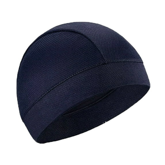 Skull Cap Beanie Helmet Liner Quick-dry Hat Cycling Breathable Running Hat, Navy Blue