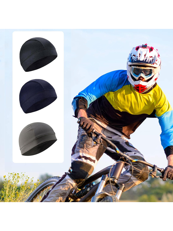Skull Cap, Helmet Liner Sweat Functional Beanie Cycling Lightweight Skull Caps for Men Women