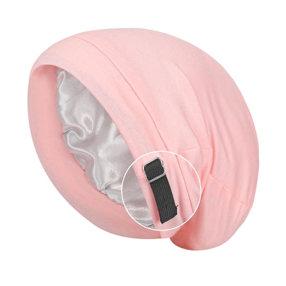 Skull Cap for Men Women Adjustable Sleeping Hats Unisex Casual Solid Color Full-Coverage Stretchy Loungewear Slouch Hat