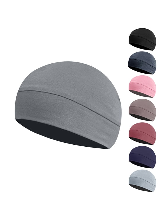 Skull Caps for Men Women Breathable Night Cap Sleep Hats Soft Lightweight Running Beanie Helmet Liner Breathable Beanie Thin Sleep Hat Night Running Cap for Cycling Gym
