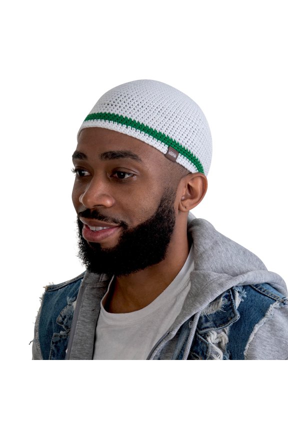 Skull Caps for Men Handmade Knit Cap with Breathable & Cooling Bamboo Cotton | Helmet Liner Sleep Cap Kufi Hats