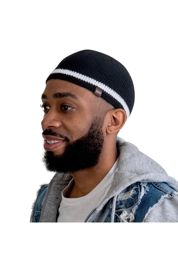 Skull Caps for Men Handmade Knit Cap with Breathable & Cooling Bamboo Cotton | Helmet Liner Sleep Cap Kufi Hats