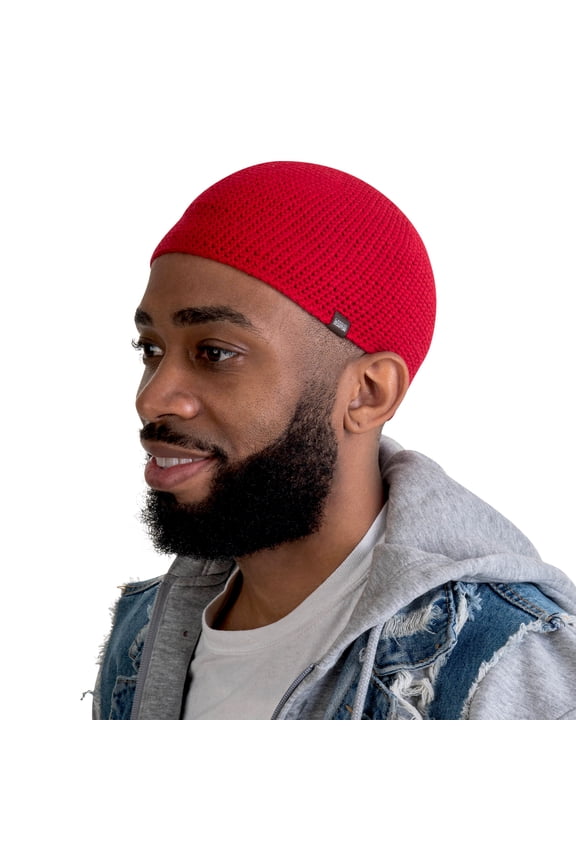 Skull Caps for Men Handmade Knit Cap with Breathable & Cooling Bamboo Cotton | Helmet Liner Sleep Cap Kufi Hats