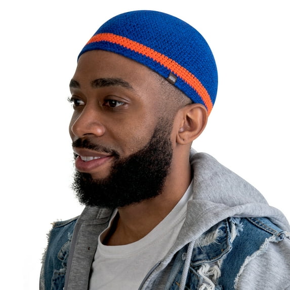 Skull Caps for Men Handmade Knit Cap with Breathable & Cooling Bamboo Cotton | Helmet Liner Sleep Cap Kufi Hats