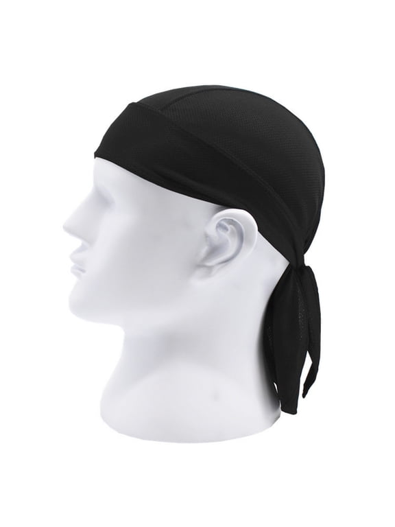 Skull Caps for Men Sweat Wicking Beanie Cap Bandana Head Wrap for Men and Women Black