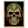 thumbnail image 1 of Skull Celtic Design Tattoo Ink Body Art Rockabilly Americana 50s Art Print Framed Poster Wall Decor 12x16 inch, 1 of 5