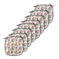 thumbnail image 1 of Skull Chair Seating Cushion, Lilies Tropical Flower Blooms Leaves on Skull with Watercolor Painting Effect, Soft Seat Pads for Office with Anti-slip Backing, 16"x16", Pink Orange Green, by Ambesonne, 1 of 7