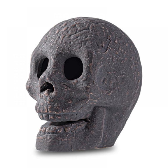 Skull Charcoal Imitated Human Skull Gas Log For Indoor Outdoor Fireplaces Halloween Home Scary Party Decors