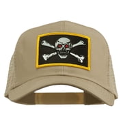 Skull Choppers Red Eyes Patched Cap - Khaki OSFM