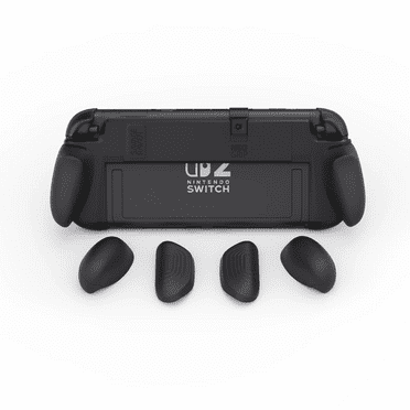 Skull & Co. NeoGrip Ergonomic Grip Hard Shell Protective Case with Replaceable Ergonomic Grip for Nintendo Switch 2 NS2 Game Console,Black