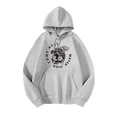 thumbnail image 1 of Skull Cocconut Tree Skeleton Inspirational/Christian Mens Graphic Hoodie Sweatshirt, Gray, Small, 1 of 9