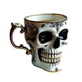 thumbnail image 1 of Skull Coffee Mug with Saucer Set Gothic Porcelain Tea Cup Ornates Skull Coffee Mug Funny Ceramic Tea Cup-Diabolical Bonehead Cup for Halloween Festive Home Accents, 1 of 6