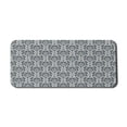 thumbnail image 1 of Skull Computer Mouse Pad, Baroque Skulls in Floral Ornament Pattern Scary Victorian Print, Rectangle Non-Slip Rubber Mousepad X-Large, 35" x 15" Gaming Size, Charcoal Grey and White, by Ambesonne, 1 of 2