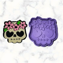 Skull Cookie Cutter with Stamp Option