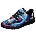 thumbnail image 1 of Skull Couple Valentine Day Love Never Dies Shoes Sneakers Black Size 5, 1 of 7