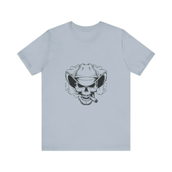 Skull Cowboy Short Sleeve Tee, Skull shirt, Skull clothing