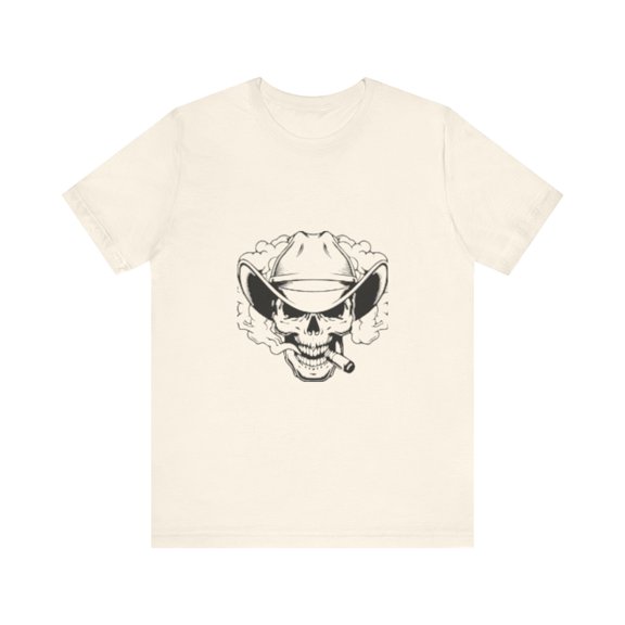 Skull Cowboy Short Sleeve Tee, Skull shirt, Skull clothing