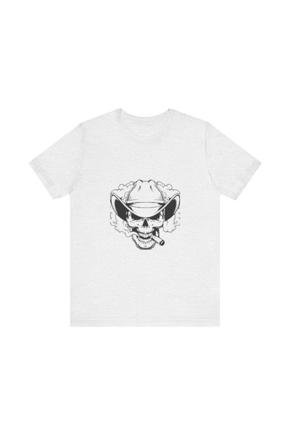 Skull Cowboy Short Sleeve Tee, Skull shirt, Skull clothing