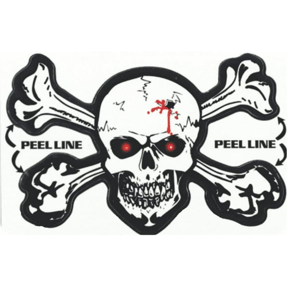 Skull/Crossbones - 3" X 5" - Sticker