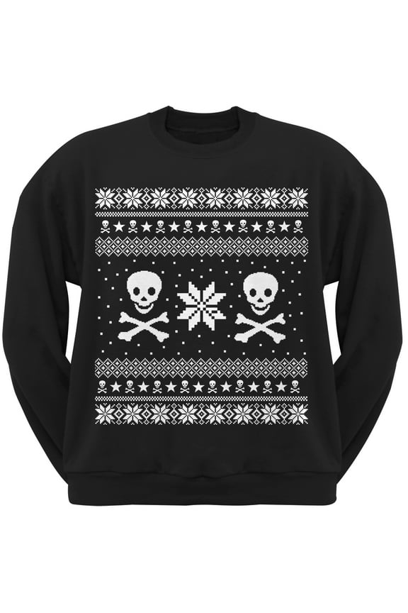 Skull & Crossbones Black Crew Neck Sweatshirt