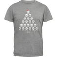 thumbnail image 1 of Skull & Crossbones Christmas Tree Grey Adult T-Shirt - X-Large, 1 of 1
