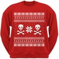 thumbnail image 1 of Skull & Crossbones Red Crew Neck Sweatshirt, 1 of 6
