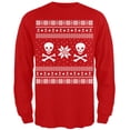 thumbnail image 1 of Skull & Crossbones Red Long Sleeve T-Shirt, 1 of 6