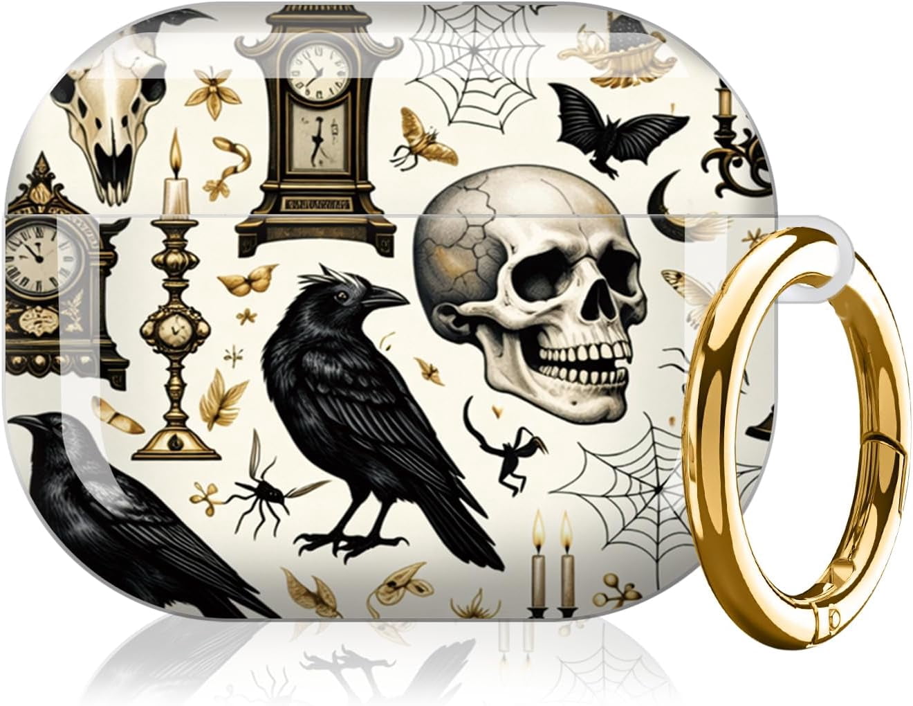 Protective Bat Skull Crow Spider Web Bat Protective Case Compatible with AirPods Pro 3 ...