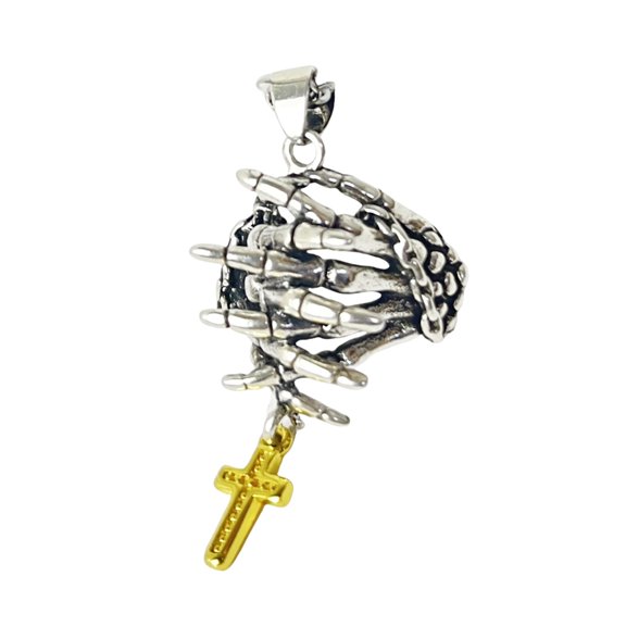 Skull Crucifix Pendant Necklace/Pendant Symbolizing Belief and Individuality