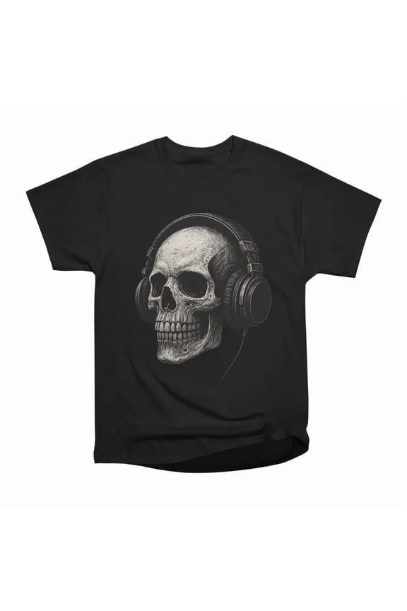 Skull DJ T-Shirt Tee Gift For Him Merch For Her Apparel For Friend
