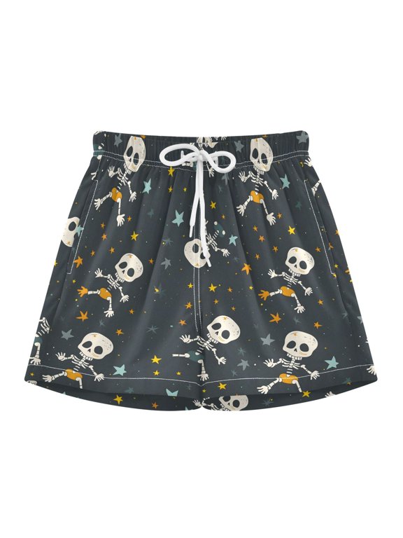 Skull Dancing Star Simple Swim Trunks Quick Drying Bathing Suit Summer Shorts Swimwear