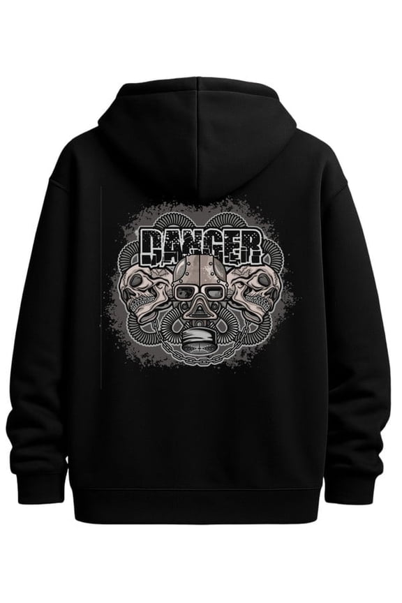 Skull Danger Hoodie hoodies skeleton for men sweater hoodie black Stylish Autumn/Winter Outerwear high quality fire fire Basic Unisex Shirt Cotton tshirts