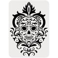 thumbnail image 1 of Skull Day of The Dead Stencil A4 Large Scary Head Stencils Reusable Skull Damask Wall Stencil DIY Art Craft Drawing Painting Stencils for Wood Signs Home Decor, 1 of 9