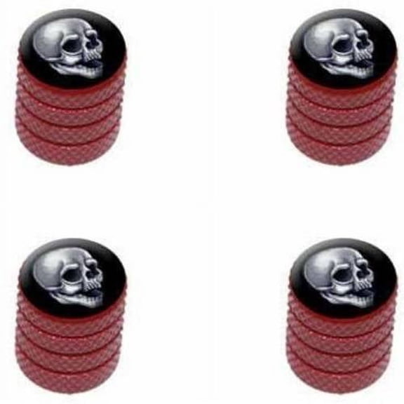 Skull Death Skeleton Halloween Tire Rim Wheel Aluminum Valve Stem Caps, Multiple Colors