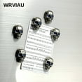 thumbnail image 1 of WRVIAU Skull Decor Magnets Set - Metallic Refrigerator Magnets with Blue Eyes - Home Kitchen Office Art Display 6 Pack, 1 of 7