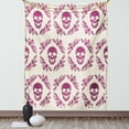 thumbnail image 1 of Skull Decorations Tapestry, Maroon Decorative Monochrome Calavera Surround by Circle Wreath Print, Wall Hanging for Bedroom Living Room Dorm Decor, 60W X 80L Inches, Red Beige, by Ambesonne, 1 of 5
