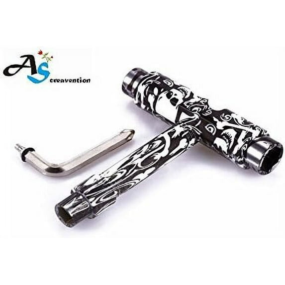 Skull Design Pattern T-Tool All in one Screwdriver Socket Multi Functions Skate Tool