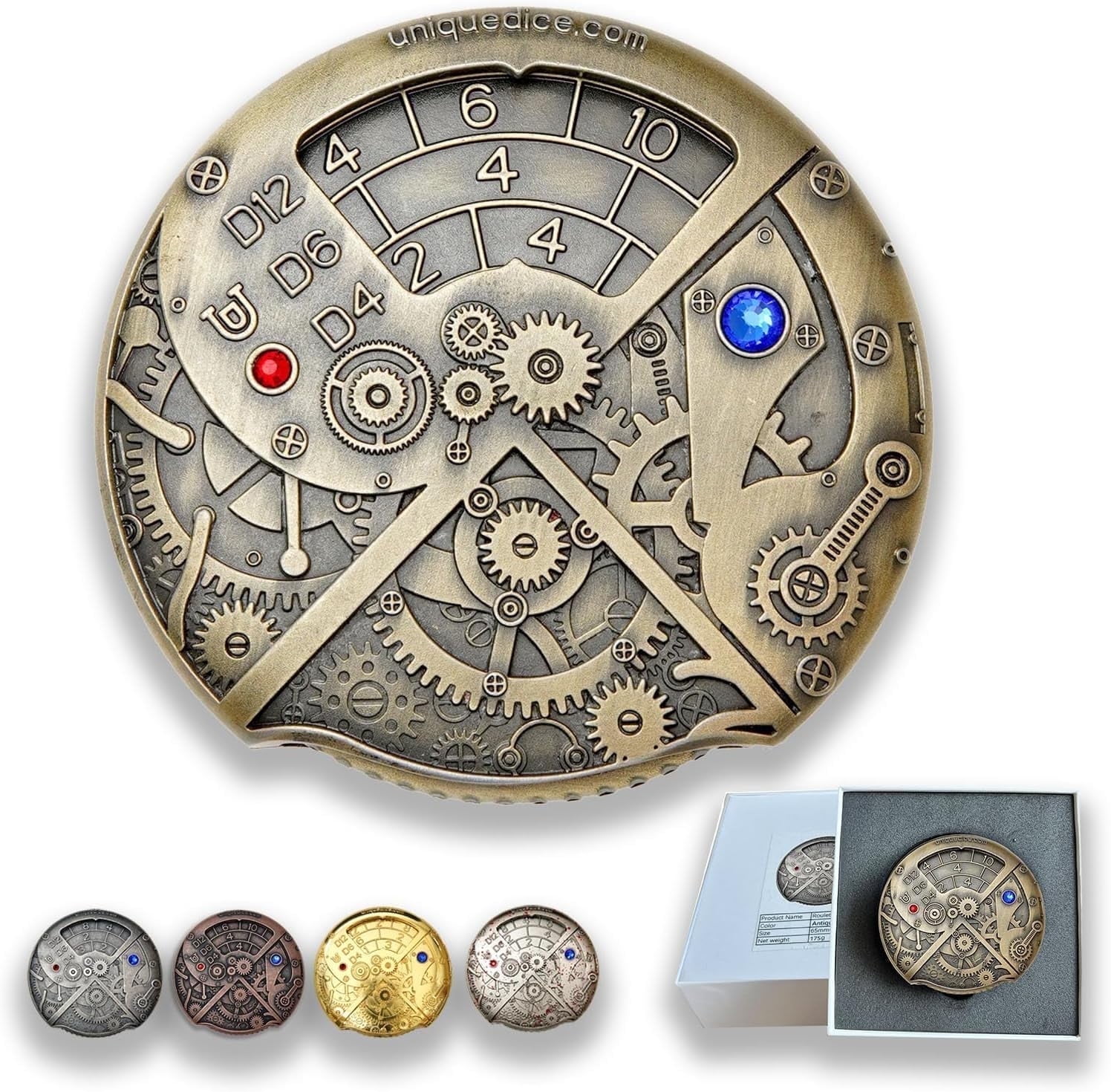 Skull Bone Metal Polyhedral Dice Set for DND, D&D, MTG, RPG Table Games