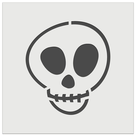 Skull Doodle DIY Cookie Wall Craft Stencil - 5.5 Inch