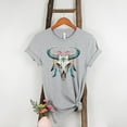 thumbnail image 1 of Skull Dreamcatcher Shirt, Boho T-shirt, Dream Catcher Tee, Dreamer Tee, Floral Skull Shirt, Dreamcatcher T-Shirt, Inspirational Shirt (Colors:Athletic Heather; Sizes:L;), 1 of 1